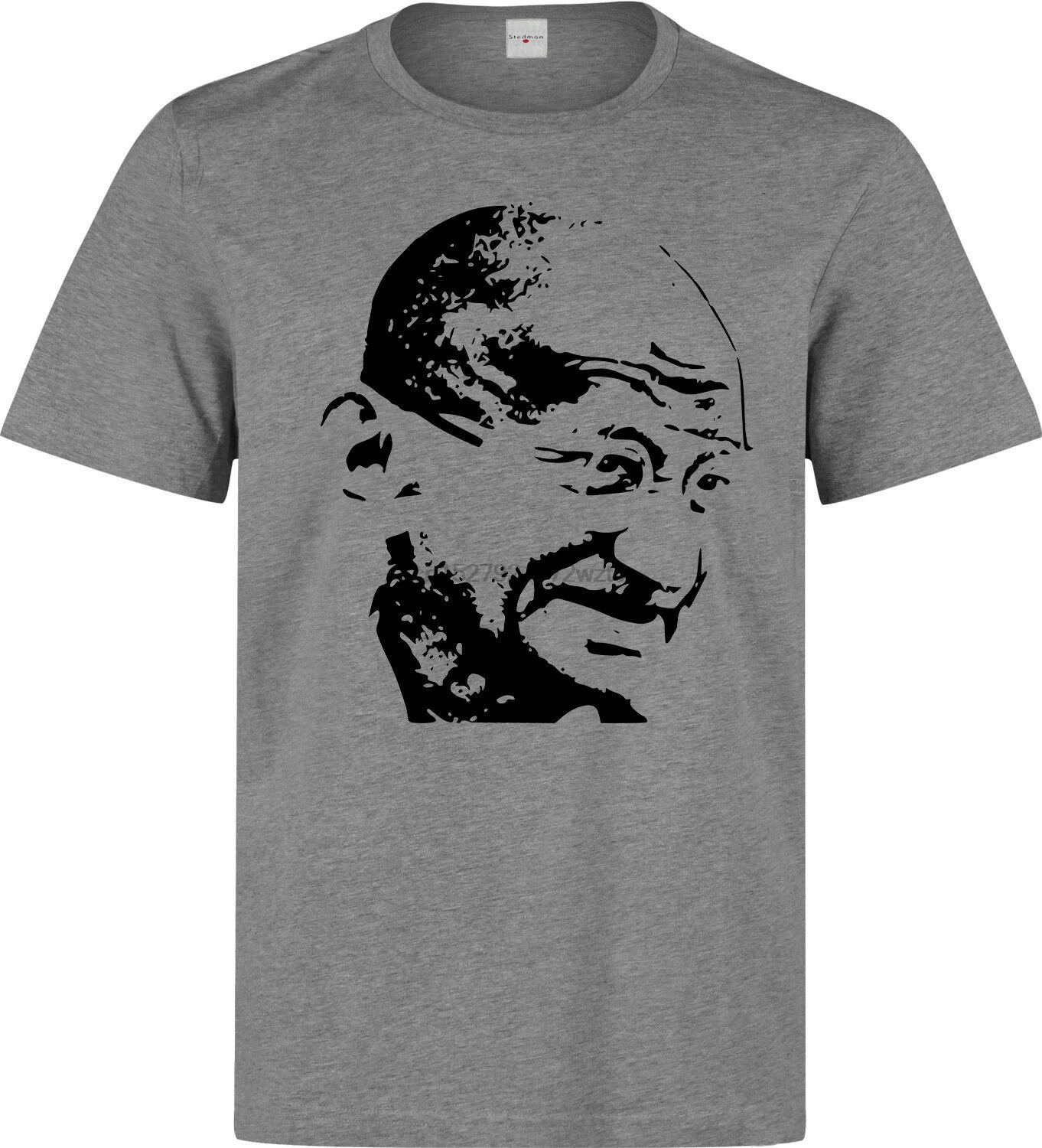 Mahatma Gandhi минималистичный черный векторный Мужской (женский в наличии) серая