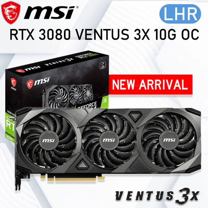 

GDDR6X MSI GeForce RTX 3080 VENTUS 3X 10G OC LHR Graphics Card RTX 3080 10GB 320bit PCI Express 4.0 16X RTX 3080 Video Card New