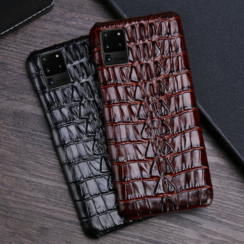 Натуральная кожа для samsung A70 A40 S9 S10 Note 10 S6 S7 edge Plus чехол телефона из воловьей кожи