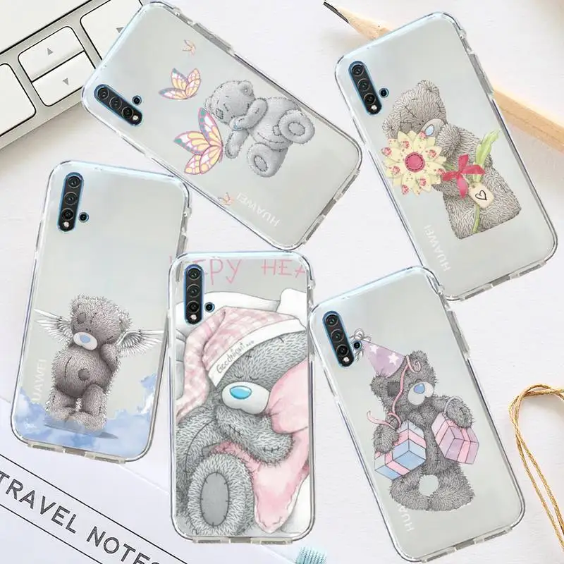

Tatty Teddy bear lovely doll Phone Case Transparent for Huawei honor P mate 40 20 30 10 50 i 9 x mate pro lite 8a