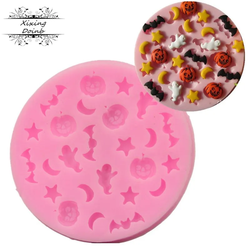 Xixing Тыква призрак Луна Форма шоколадный пудинг сахар поворотный торт инструмент