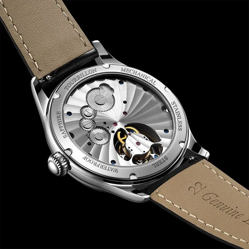 Tourbillon часы 100 м водонепроницаемые для мужчин Сапфир Водонепроницаемый Топ бренд