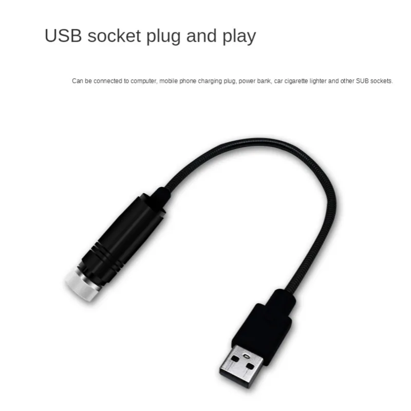 

Car Convenient All Sky Star USB Ceiling Lamp Interior Decoration Laser Projection Decorative