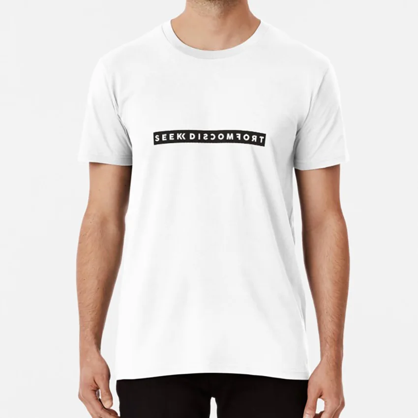 Белый Найдите дискомфорт футболка merch бренд yes theory документальный мотивационный wim hof youtube meme joe rogan - Цвет: Белый