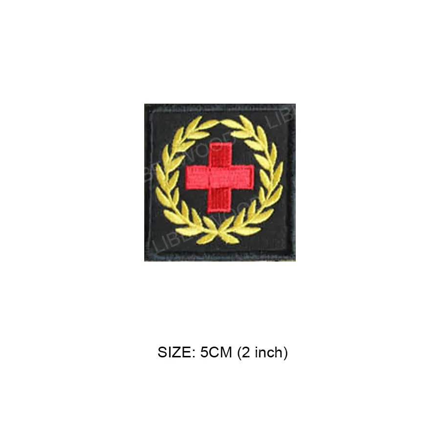 black 5cm Медицинский красный крест, патч для первой помощи, ЭМТ, EMS, травма, аварийная ситуация, медицинский, фельдшер, аварийный набор, Тактический Патч - Цвет: black 5cm