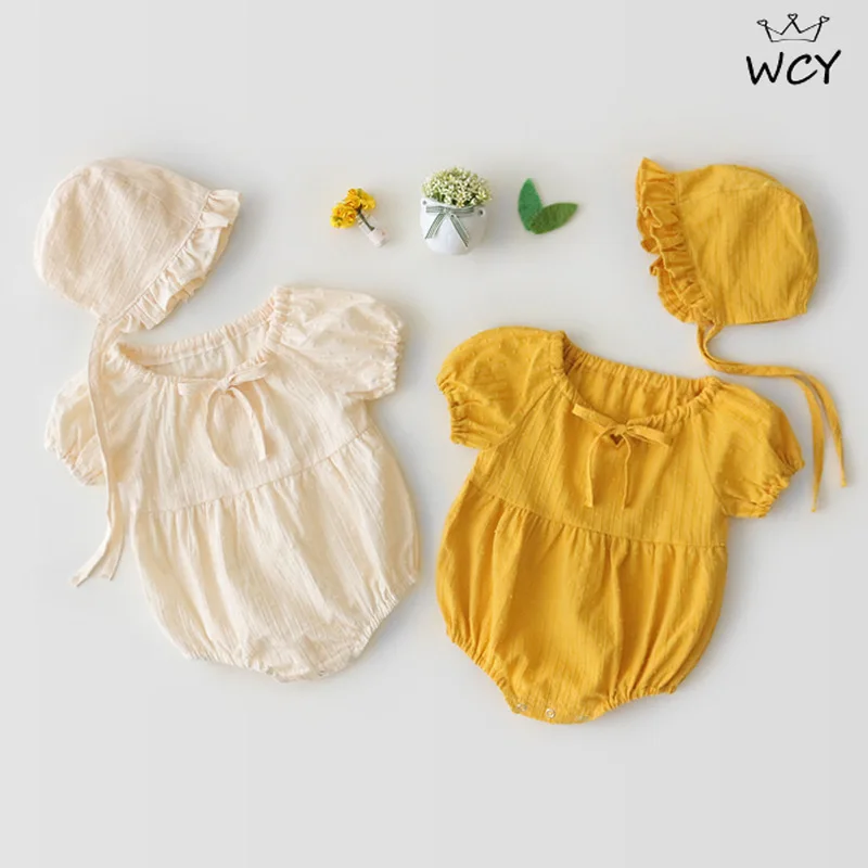 Корейский милый Детский боди летняя детская одежда для близнецов комбинезон с