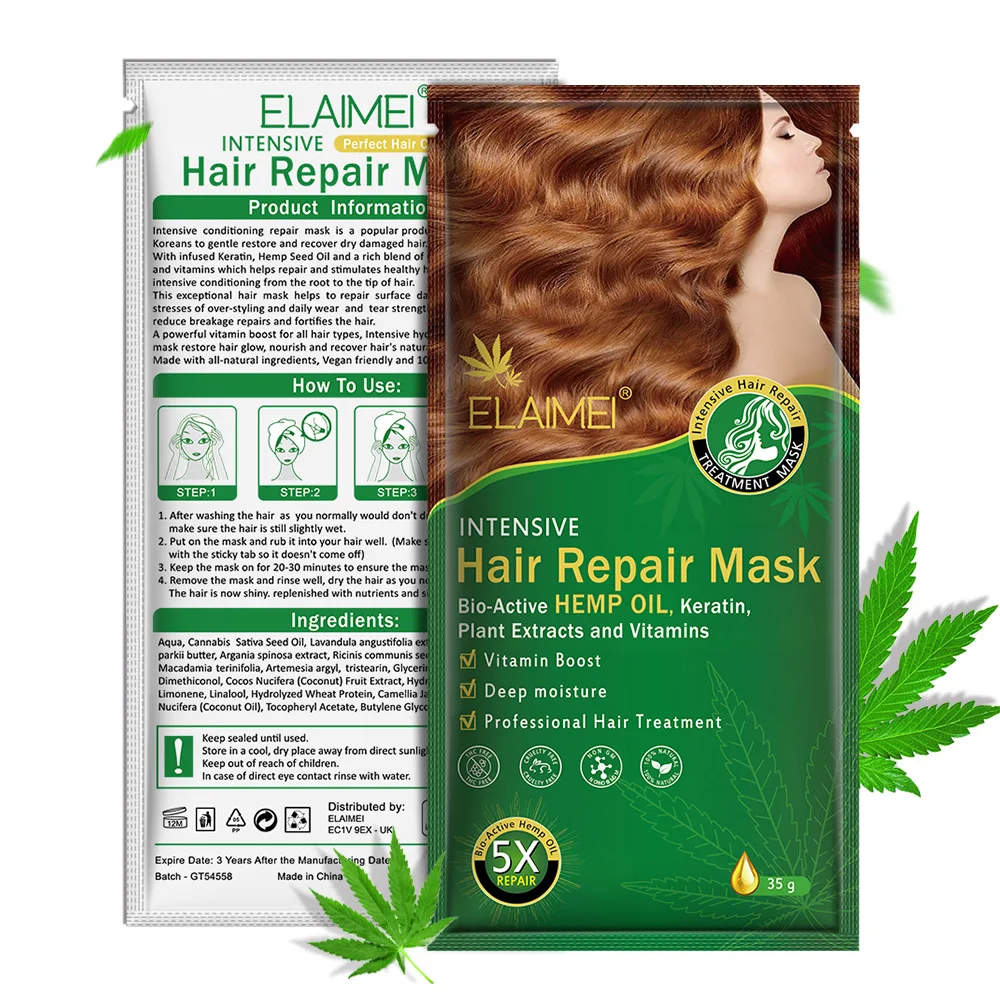 Маска для восстановления волос с кератином и пеньковым маслом 30 секунд | Красота