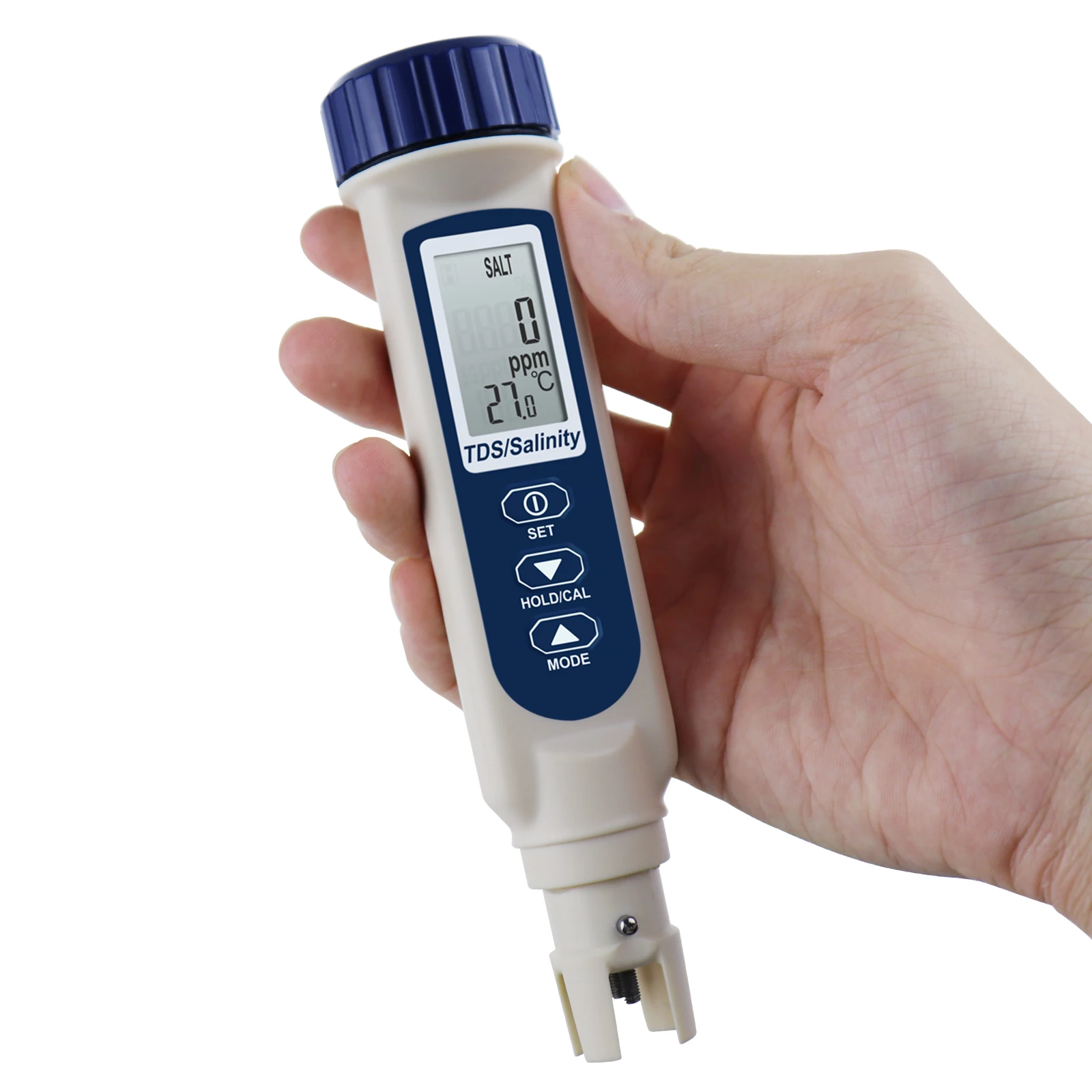 

Digital Water Quality Meter Pocket Size TDS Salinity Temperature Tester IP65 Salt Tester LCD Display ATC w/ Pouch