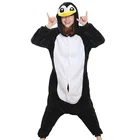 Для женщин Взрослый Пингвин Kigurumis, комбинезончик с изображением забавных животных и героев мультфильмов пижамы вечерние комбинезон Зимние черные сапоги; Теплая одежда для сна милый костюм с комбинезоном