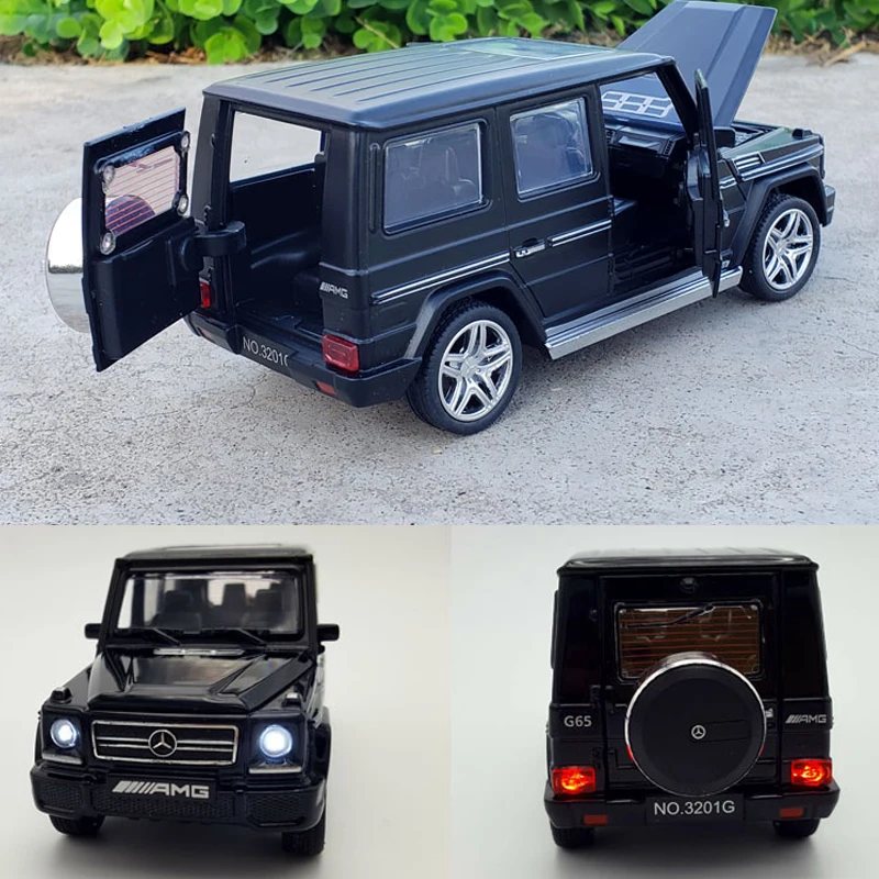 1:32 внедорожник Mercedes Benz G65 модель автомобиля из сплава со светильник подсветкой