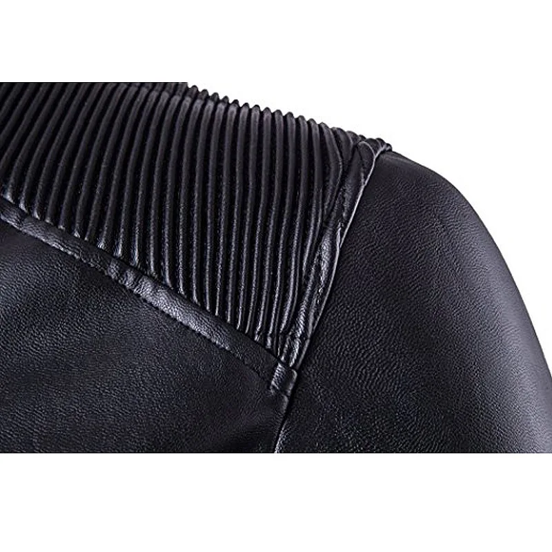 

PYJTRL Men's fashion large lapel multi zipper short leather clothes