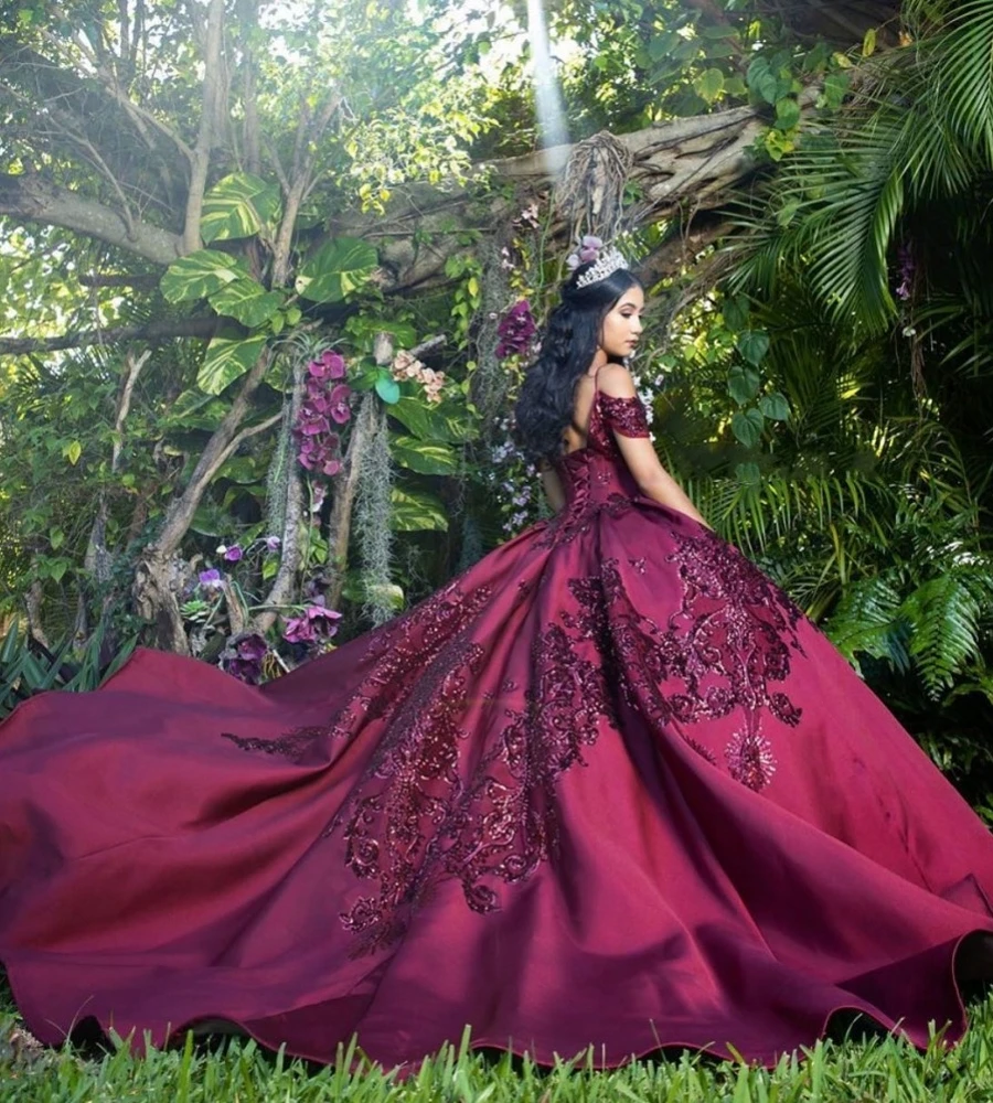 

Женское бальное платье с вышивкой, бордовое бальное платье с открытыми плечами и бусинами, яркое платье, 16 нарядов