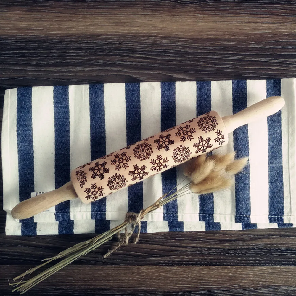 2019 Рождественская скалка для тиснения печенье фондан пирог тесто