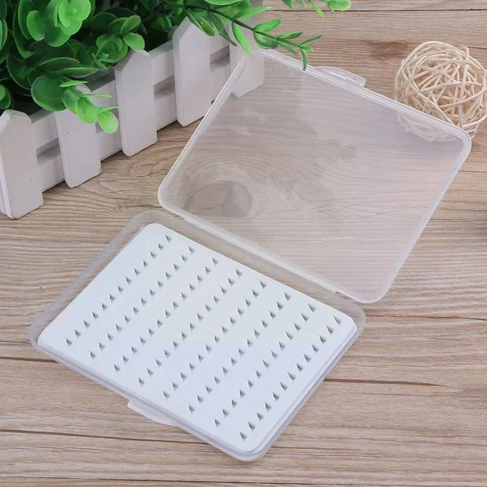 

1pcs New Outdoor Portable Fly Hook Box Fly Fishing Transparent Hook L M Gear Waterproof Durable S Box with Fishing Foam Siz J4M9