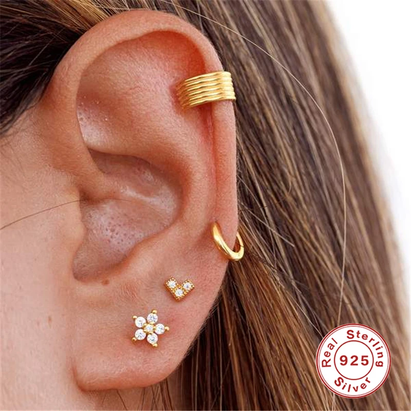 Женские серьги-гвоздики с треугольным инвертированным цирконием 1 пара серьги в