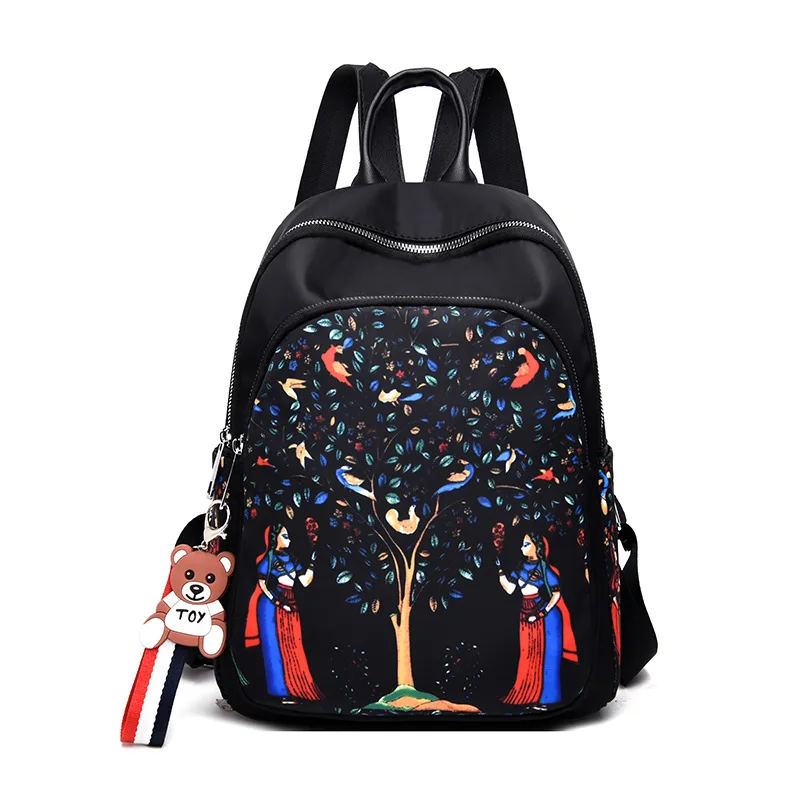 Женский рюкзак новинка 2019 волнистый Национальный большая вместительность ткань