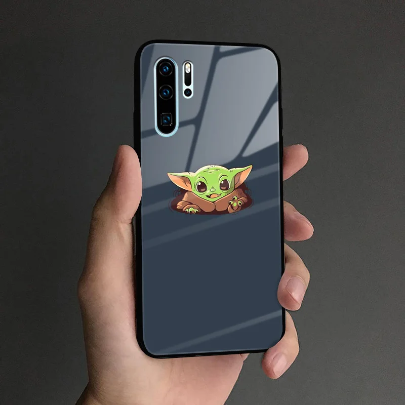 Baby yoda милый мягкий силиконовый стеклянный чехол для телефона, чехол для huawei Honor V mate P 9 10 20 30 Lite Pro Plus Nova 2 3 4 5 - Цвет: AE 3568