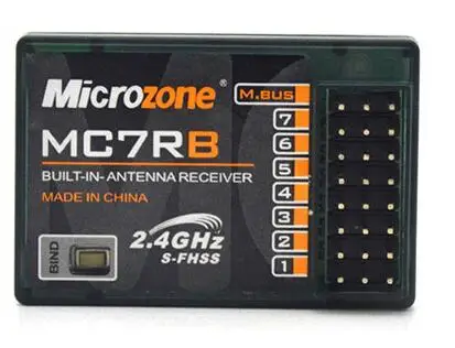 MC7RB Receiver Пульт дистанционного управления MicroZone MC6C с MC6RE/Mini MC6RE/MC7RB 2,4G приемником для радиоуправляемого дрона с фиксированным крылом SU27 - Цвет: MC7RB Receiver