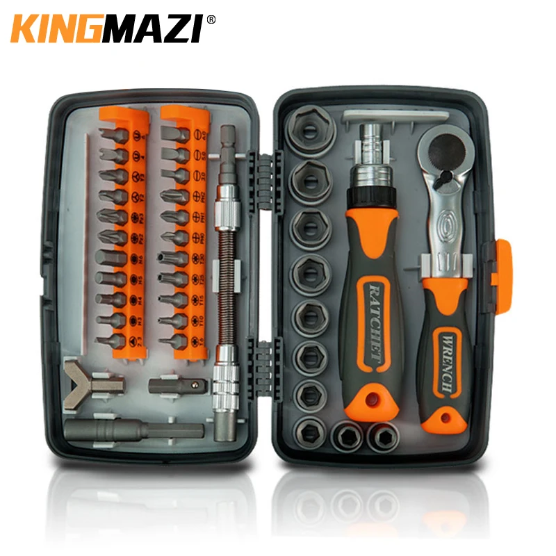 38-In-1 Labor-Saving Ratchet Multi Tools Screwdriver Set Household Combination Toolbox Hardware screw Hand Tools Sets