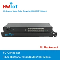 16 channel fiber optic video converter for hd tvicviahd camera with or without rs485 including transmitter and receiver 2