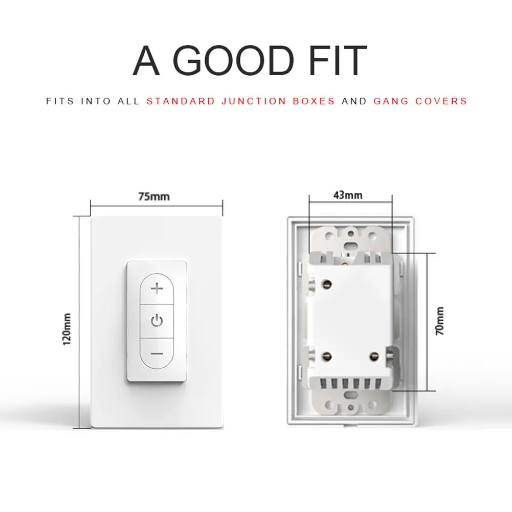 

Wifi Wall Light Button Dimmer Smart Switch Works for Alexa/Google Home APP Remote Controlling Smart Touch Switches Wireless