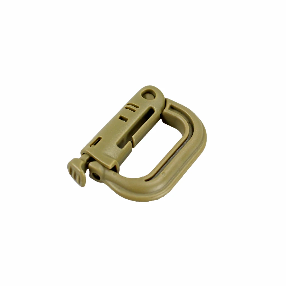 T Карабин армейский D-ring Clip Molle лямки Пластиковый Рюкзак Пряжка защелкивающийся замок Grimlock Camp Hike горный подъем открытый - Цвет: T