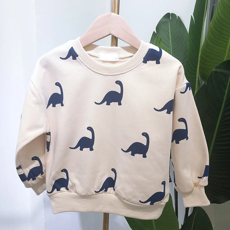 Menoea/Детский свитер 2019 г. осенние спортивные футболки с рисунком животных для