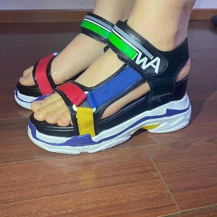 

Hot Style New Fashion Platform Sandals Women Shoes Summer Super High Heels Ladies Casual Shoes Wedge Chunky Gladiator Sandals