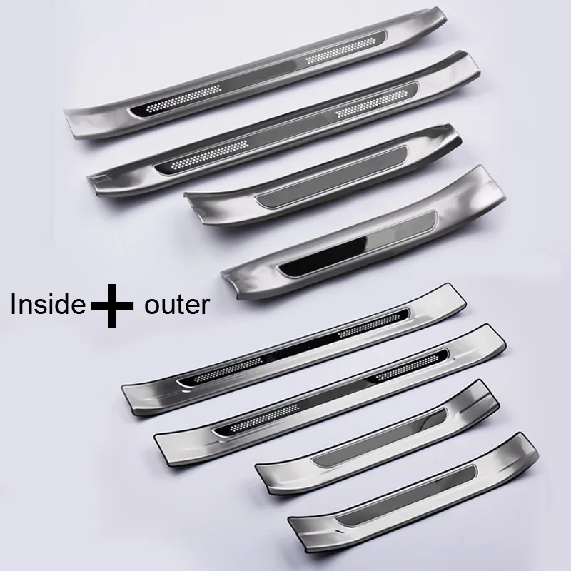 Vtear для Toyota RAV4 RAV 4 2013-2019 аксессуары нержавеющая сталь внутри порога протектор