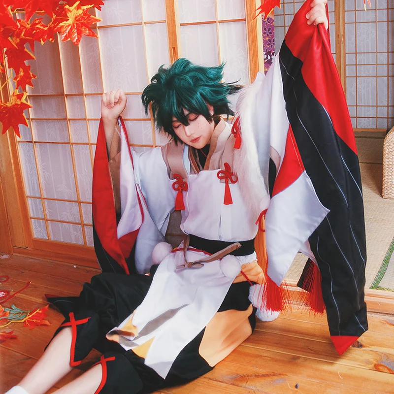 

Anime Boku No MY HERO ACADEMIA Midoriya Izuku Cosplay Costume Kimono Uniform Outfit Full Set NEW Halloween Christmas Costumes