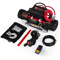 13500lb electric winch 12v 6t synthetic rope remote control boat trailer