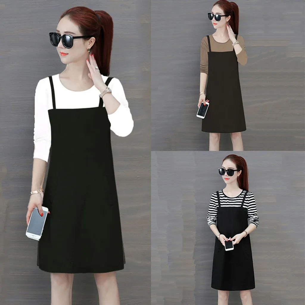 

Женское платье из двух предметов с длинным рукавом и прострочкой на весну и лето, платье с длинным рукавом, robe была SAGACE 2021