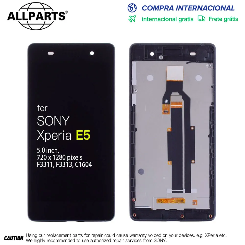 Оригинальный дисплей 5 0 дюйма для SONY Xperia E5 сменный сенсорный ЖК-экран F3311 F3313 C1604 |