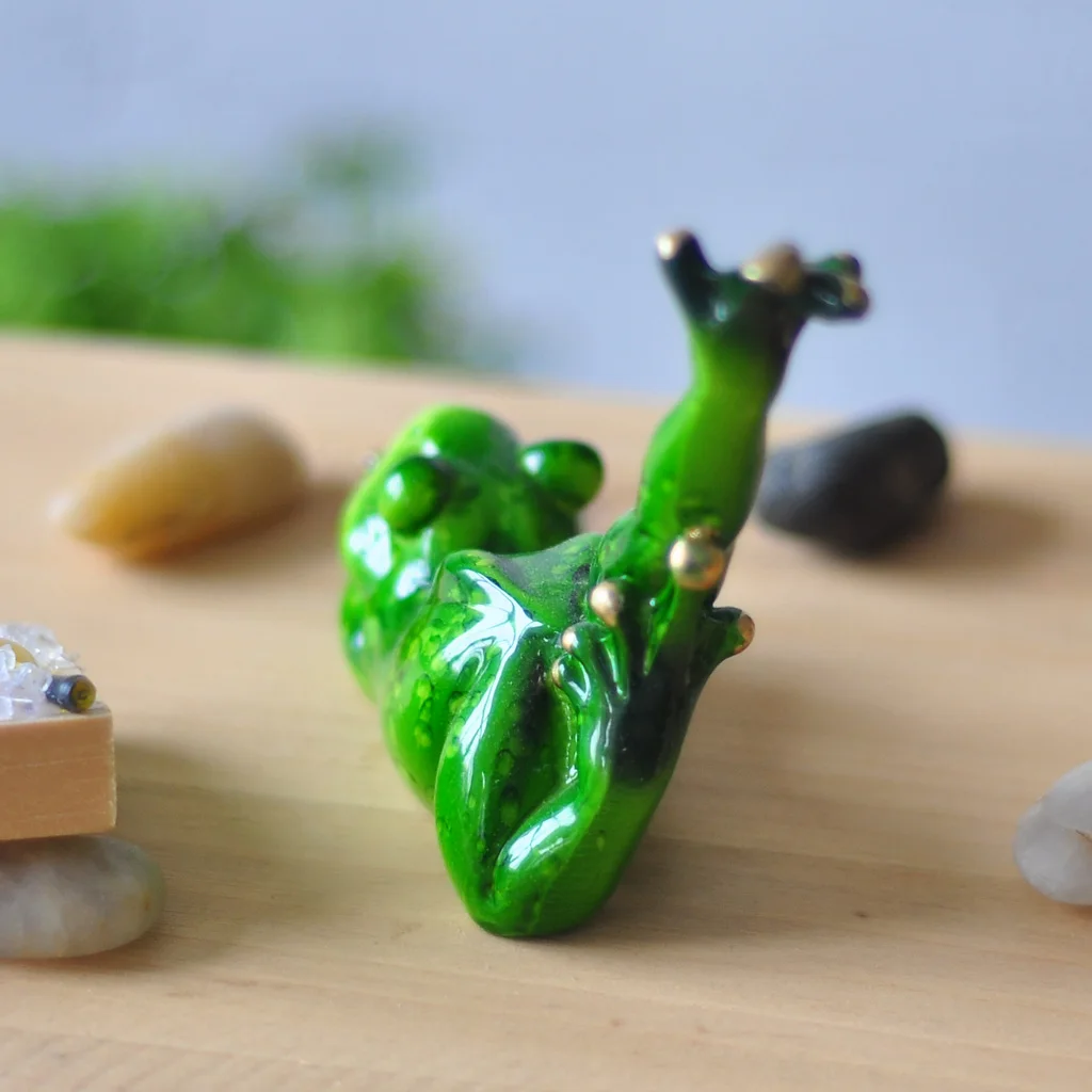 DIY микро пейзаж 3D фигурка лягушки для украшения дома мультфильм миниатюрные