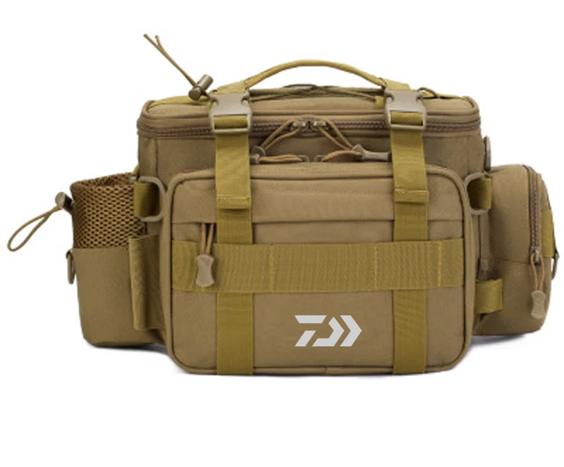 

New Multifunction Fishing Bag Y7 20*15*39cm High Capacity Daiwa Fishing Tackle Lure Bag Shoulder Bag Canvas Waist Bag