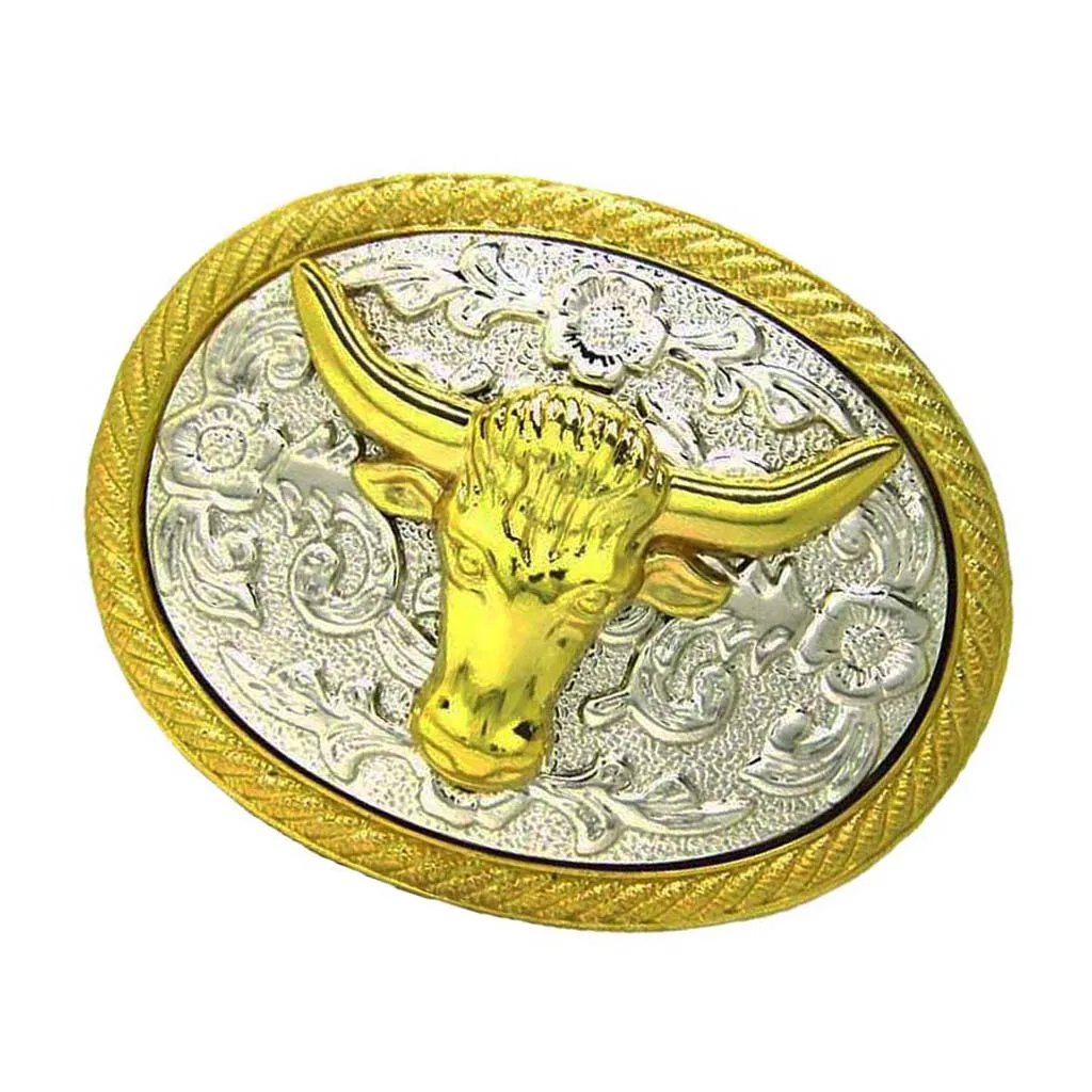 Retro Zinc Alloy Western Belt Buckle Antique Cow Head Men's AccessorieS | Аксессуары для одежды