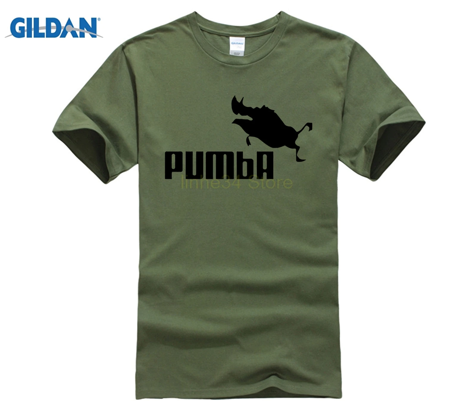 2020 забавная футболка милые футболки Homme Pumba для мужчин и женщин 100% хлопок крутая