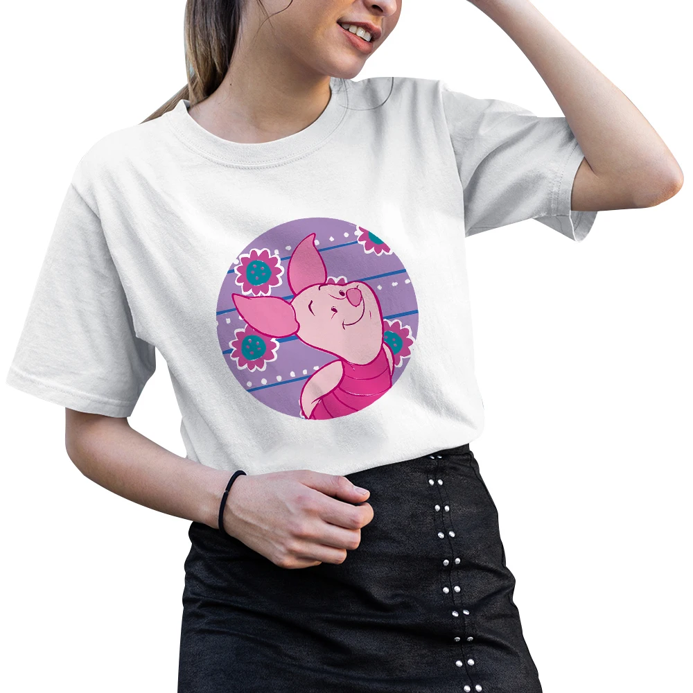 Camisetas informales de Disney para mujer, Camiseta con estampado de los 90, Winnie the Pooh, camiseta Vintage Harajuku, ropa informal de Hip Hop