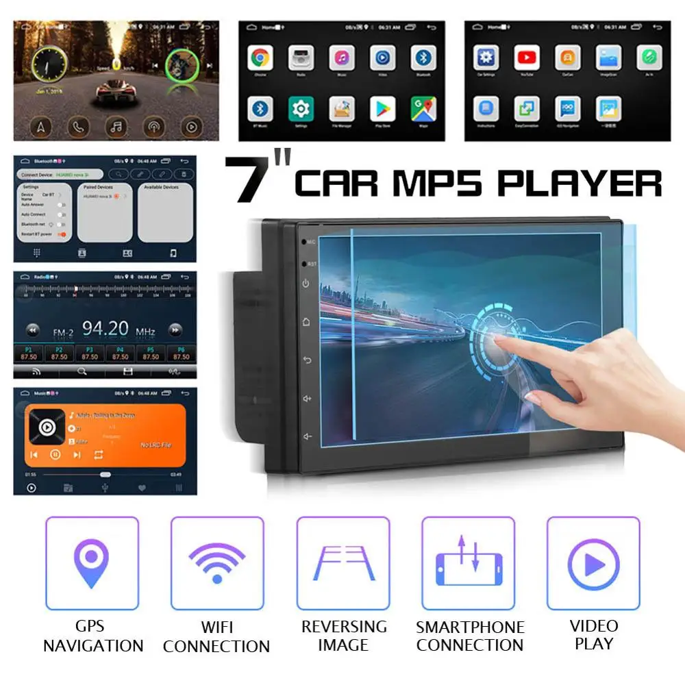 Автомобильный мультимедийный mp5 плеер MP5 с сенсорным экраном 7 дюймов Bluetooth GPS USB FM