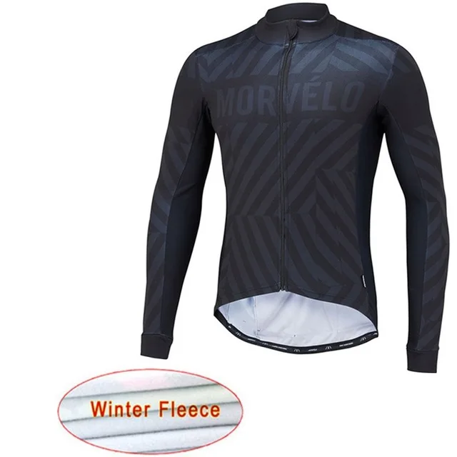 jersey 12 Morvelo тепловой флис мужской зимний Велоспорт Джерси Набор Ropa Ciclismo Invierno супер теплый Bkie одежда длинный 9D гелевый коврик - Цвет: jersey 12