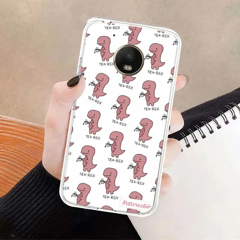 cute dinosaur baby fashion soft cover soft phone case for motorola moto g7 g8 g9 g6 g30 e5 e6 power plus play one macro action free global shipping
