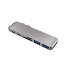 USB-концентратор 6 в 1, Usb Type-C, совместимый с Macbook Pro 13, 15, Thunderbolt 3