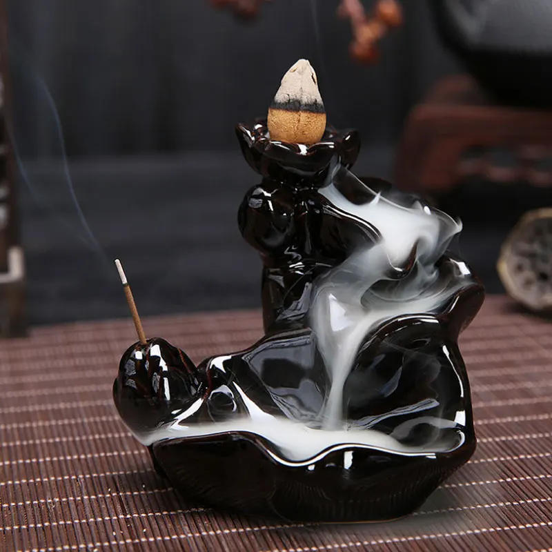 Ceramic Smoke Backflow Incense Burners Tower Incense Censer Base Creative Decoration Aromatherapy Supplies Home Decor jj0101 - Цвет: censer4