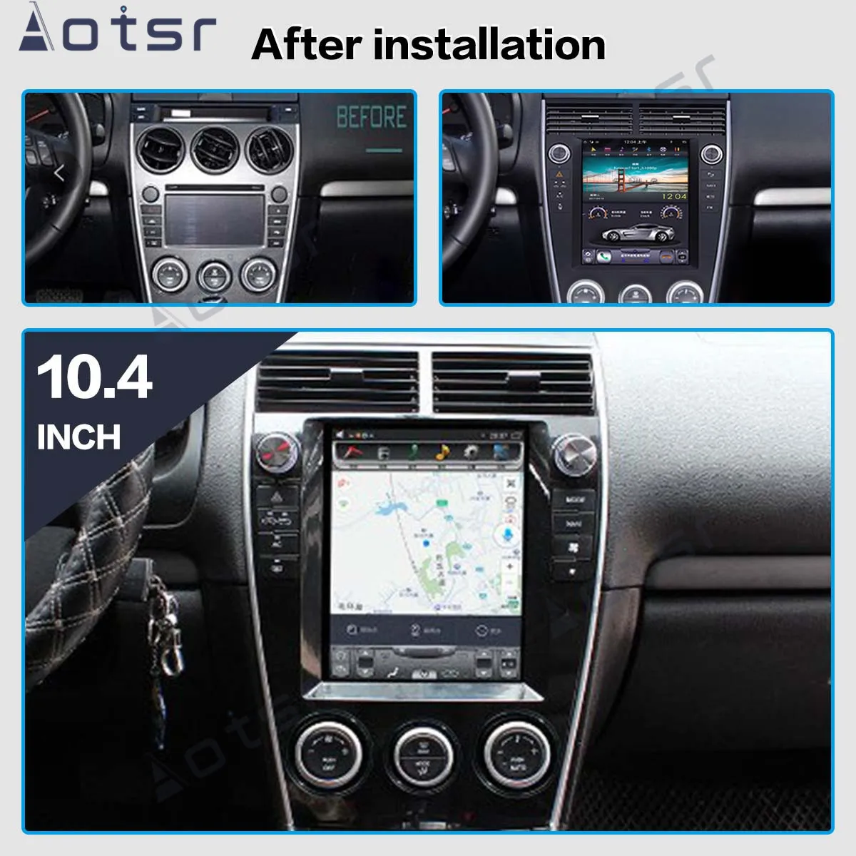 Автомобильный мультимедийный плеер стерео GPS DVD радио навигация Android экран для Mazda
