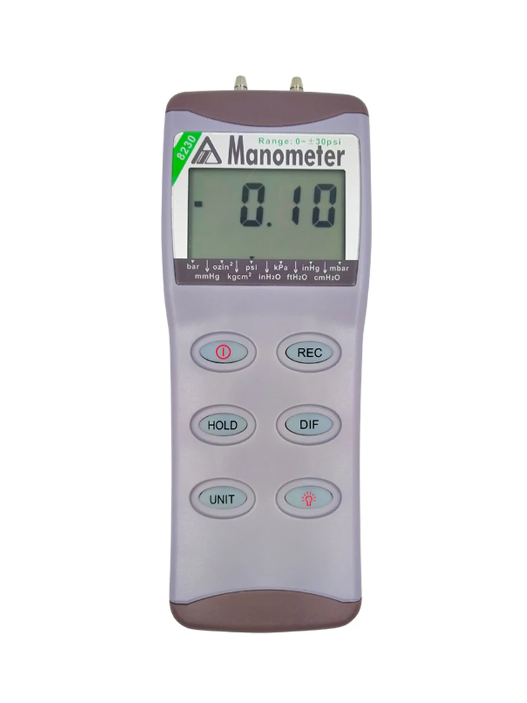

AZ8230 digital pressure meter, differential pressure manometer pressure manometer digital meter measuring pressure 0~+/-30PSI
