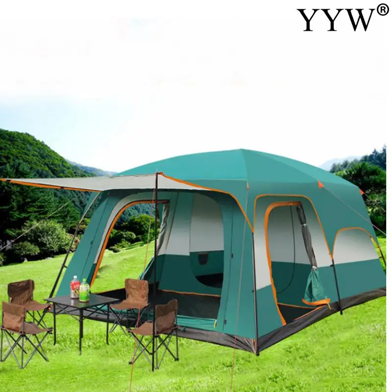 

5-8 Person Tents Camping Outdoor 2 Room Oxford Fabric Waterproof Sunproof Windproof Hiking Picnic Family Summer Autumn 3 Seasons