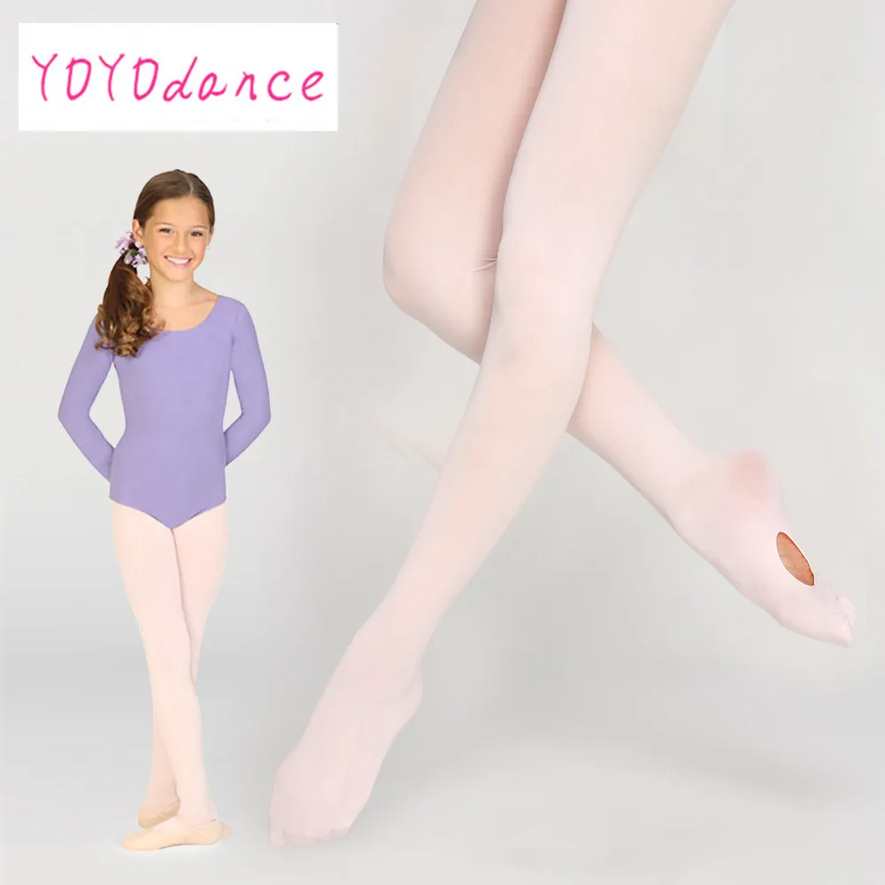 

Brand Girls Soft Elastic Transition Collant Women Ballet Convertible Dance Tights with Knitted Waistband & Gusset