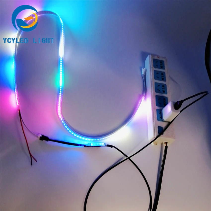 1 м 5 в usb ws2812b 144 светодиодов цифровой программируемый адресуемый 5050smd rgb Светодиодные полосы света ws2812 Светодиодная лента с радиочастотным пультом дистанционного управления