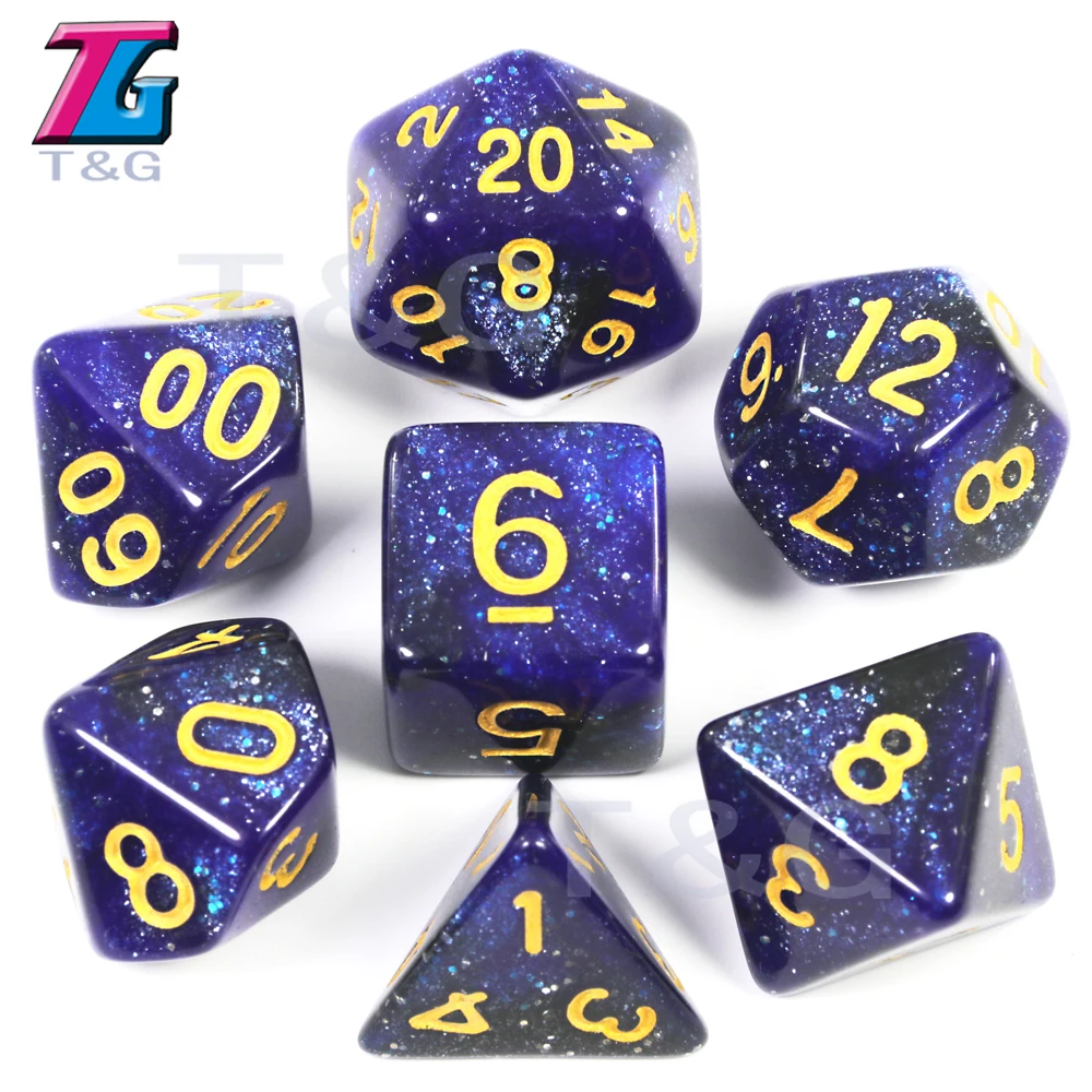 Galaxy Pieces TRPG Gaming Dice D4 D20 многогранная 2 вида цветов новая игрушка|Настольные игры| |