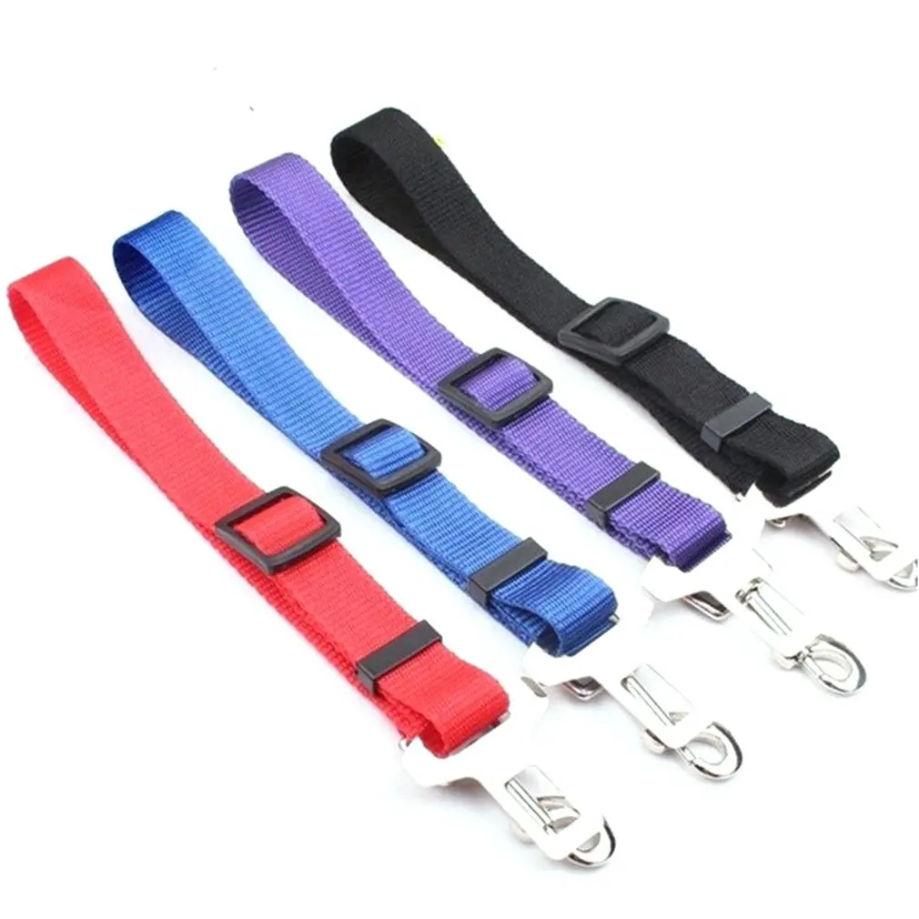 

Pet Dog Cat Car Seat Belt Adjustable Harness Safety Belt Lead Leash For Small Medium Dogs Travel Clip Pet Supplies
